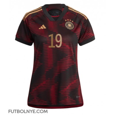 Camiseta Alemania Leroy Sane #19 Visitante Equipación para mujer Mundial 2022 manga corta